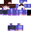 Blue purple Minecraft skin texture, 64x64 pixels