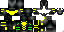 Minecraft skin texture, 64x32 legacy pixels
