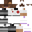 White Minecraft skin texture, 64x64 pixels