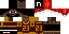 Minecraft skin texture, 64x32 legacy pixels