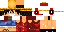Minecraft skin texture, 64x32 legacy pixels