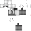 Gray Minecraft skin texture, 64x64 pixels