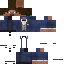 Blue Minecraft skin texture, 64x64 pixels