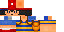 Minecraft skin texture, 64x32 legacy pixels