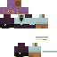 Blue pink Minecraft skin texture, 64x64 pixels