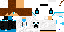 Minecraft skin texture, 64x32 legacy pixels