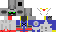 Minecraft skin texture, 64x32 legacy pixels