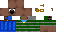 Green Minecraft skin texture, 64x32 legacy pixels