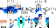 Minecraft skin texture, 64x32 legacy pixels