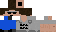 Minecraft skin texture, 64x32 legacy pixels