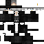 Black Minecraft skin texture, 64x64 pixels