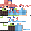 Minecraft skin texture, 64x64 pixels