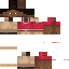 Red orange Minecraft skin texture, 64x64 pixels