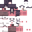 Gray red Minecraft skin texture, 64x64 pixels