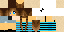 Minecraft skin texture, 64x32 legacy pixels