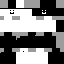 White black Minecraft skin texture, 64x64 pixels