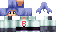 Minecraft skin texture, 64x32 legacy pixels
