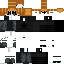 Black Minecraft skin texture, 64x64 pixels