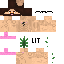 Minecraft skin texture, 64x64 pixels