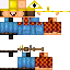 Blue Minecraft skin texture, 64x64 pixels