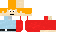Minecraft skin texture, 64x32 legacy pixels