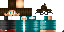 Minecraft skin texture, 64x32 legacy pixels