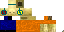 Minecraft skin texture, 64x32 legacy pixels