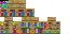 Orange brown Minecraft skin texture, 64x32 legacy pixels