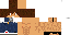 Minecraft skin texture, 64x32 legacy pixels