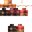 Red Minecraft skin texture, 64x64 pixels