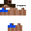 Orange brown Minecraft skin texture, 64x64 pixels