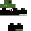 Black Minecraft skin texture, 64x64 pixels
