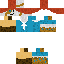 Blue Minecraft skin texture, 64x64 pixels