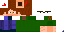 Minecraft skin texture, 64x32 legacy pixels