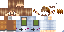 Minecraft skin texture, 64x32 legacy pixels