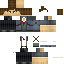 Minecraft skin texture, 64x64 pixels