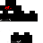 Black Minecraft skin texture, 64x64 pixels