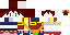 Minecraft skin texture, 64x32 legacy pixels