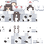 White Minecraft skin texture, 64x64 pixels