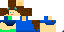 Minecraft skin texture, 64x32 legacy pixels