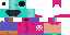 Minecraft skin texture, 64x32 legacy pixels