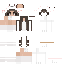 White Minecraft skin texture, 64x64 pixels