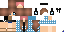 Minecraft skin texture, 64x32 legacy pixels