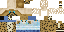 Minecraft skin texture, 64x32 legacy pixels