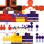 Minecraft skin texture, 64x64 pixels