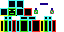 Minecraft skin texture, 64x32 legacy pixels