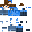 Blue Minecraft skin texture, 64x64 pixels