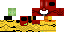 Minecraft skin texture, 64x32 legacy pixels