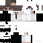 White Minecraft skin texture, 64x64 pixels