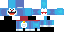 Minecraft skin texture, 64x32 legacy pixels